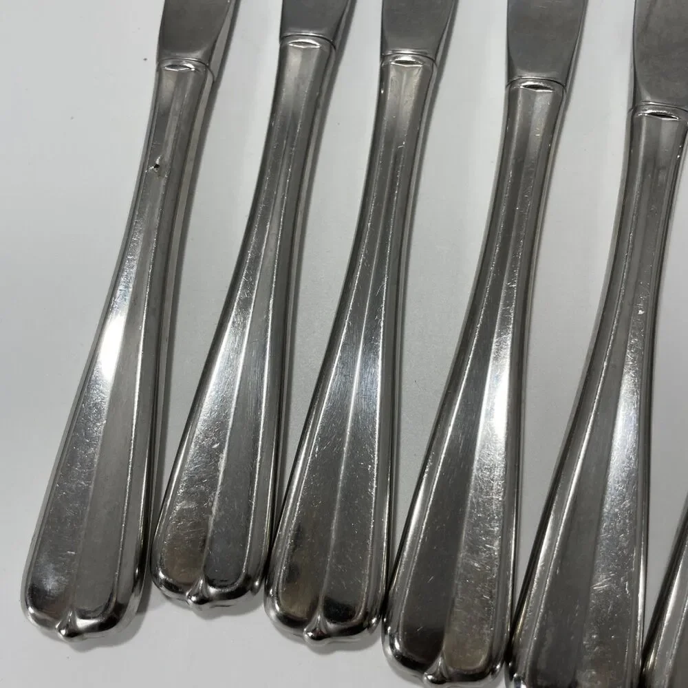 Oneida Gala Impulse Stainless Flatware Set of 8 Dinner Knife Knives Vintage 9”